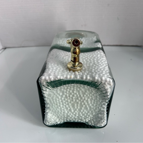 Glass bottle with foam pellets and cork stopper & tap 11” tall - Picture 3 of 7